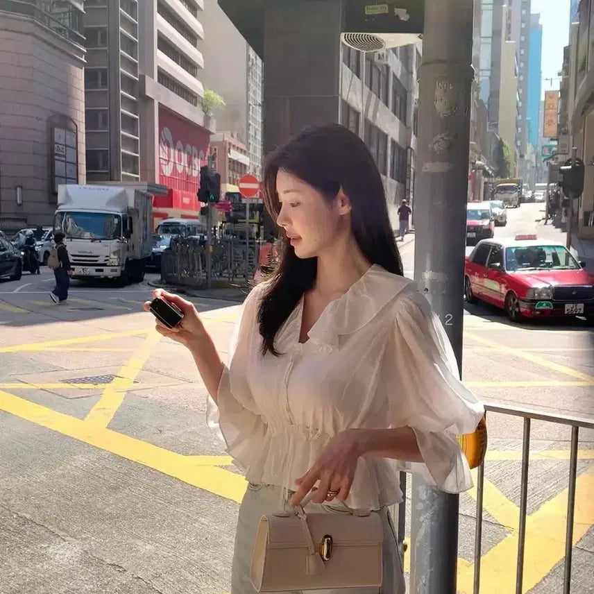 [BUNJANG] Lapla Lian Lace Blouse / 라플라 리안 레이스 블라우스