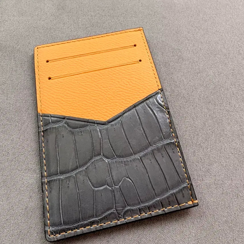 [BUNJANG] Infinito Crocodile Leather Card Holder (Unused) / (미사용) 인피니토 악어가죽 카드지갑