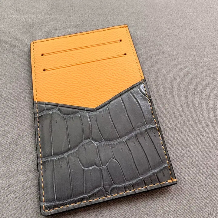 [BUNJANG] Infinito Crocodile Leather Card Holder (Unused) / (미사용) 인피니토 악어가죽 카드지갑