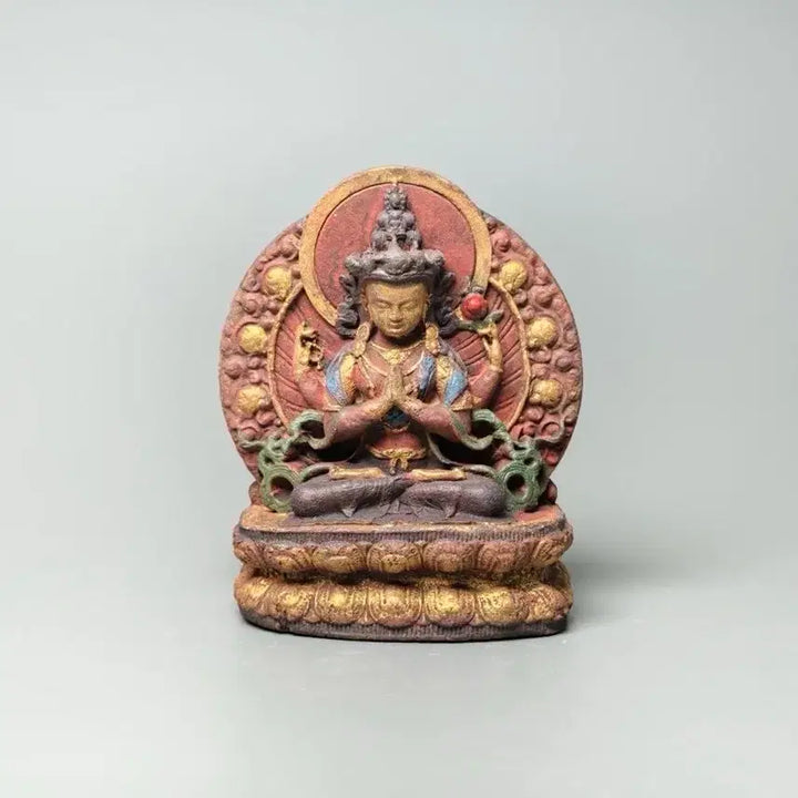[SOLD OUT] 향니 채색 사비관음 보살 불상 골동품 불교미술 불교 고미술품 수집품