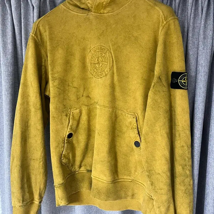 [BUNJANG] Supreme x Stone Island Dust Color Hooded Sweatshirt Olive 19SS / 스톤아일랜드X슈프림 더스트컬러 후드 스웨트셔츠 올리브 19ss