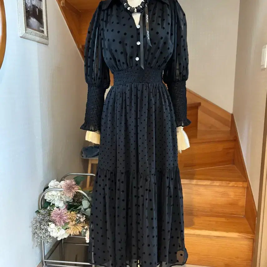 [BUNJANG] ZARA Polka Dot Long Dress / 자라