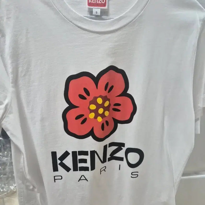 [BUNJANG] Kenzo Flower Print Short Sleeve T-Shirt White / KENZO 겐조 플라워 반팔 티셔츠 화이트 s사이즈