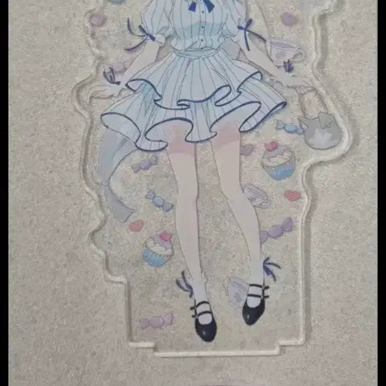 [BUNJANG] Re:Zero Emilia Acrylic Stand Keychain / 리제로 에밀리아 아크릴 스탠드 키링