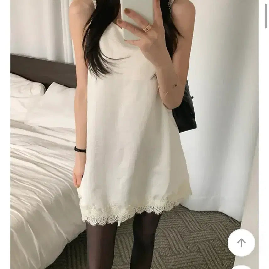 [BUNJANG] Lace Bustier Mini Dress / 레이스 뷔스티에 미니 원피스