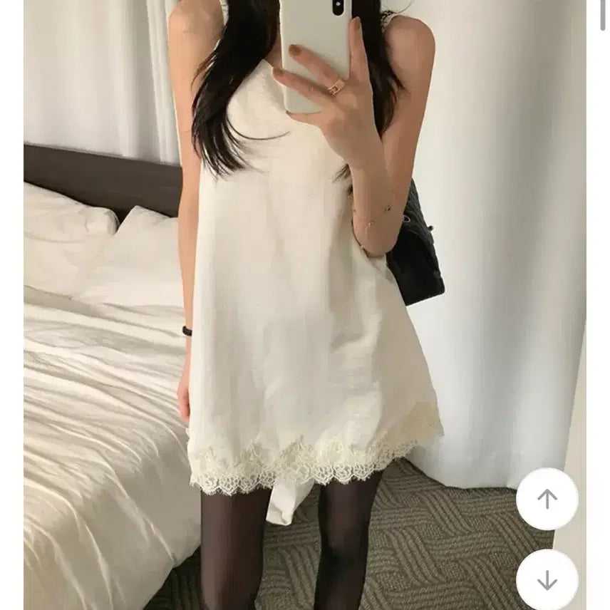 [BUNJANG] Lace Bustier Mini Dress / 레이스 뷔스티에 미니 원피스