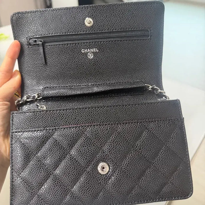 [BUNJANG] Chanel Caviar Black Chain Wallet on Chain (WOC) / 샤넬 캐비어 블랙 체인 지갑 WOC