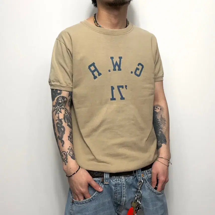 [BUNJANG] Goodwear Heavyweight Half Sweat Short-Sleeve T-Shirt / GOODWEAR 굿웨어 헤비웨이트 하프 스웻 반팔티셔츠