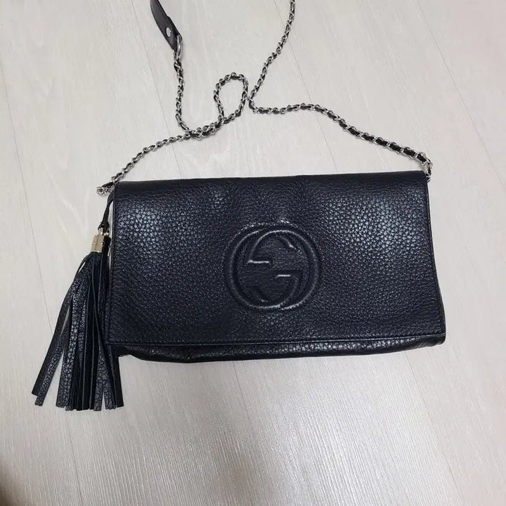 [BUNJANG] Gucci Soho Leather Clutch Black / 구찌 소호 레더 클러치 블랙(정품, 상태아주좋음)