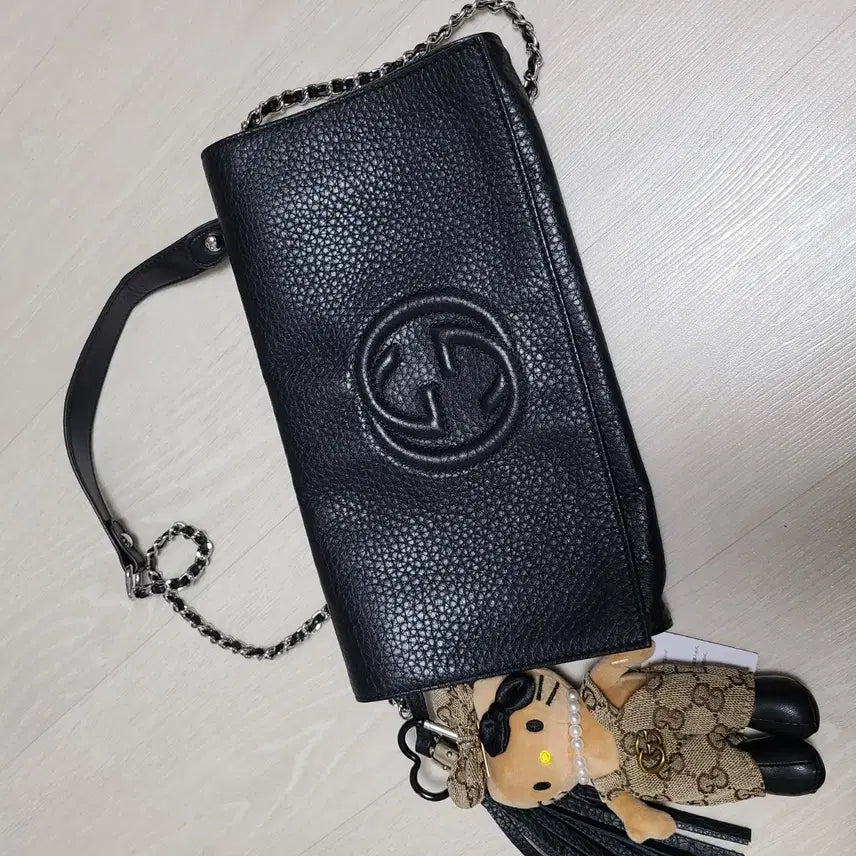 [BUNJANG] Gucci Soho Leather Clutch Black / 구찌 소호 레더 클러치 블랙(정품, 상태아주좋음)