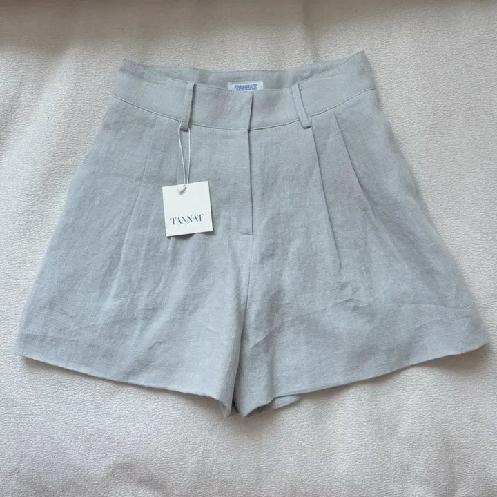 [BUNJANG] Thanat Linen Pintuck Shorts Blue Gray M / (새상품) 타낫 린넨 핀턱 쇼츠 블루그레이 M