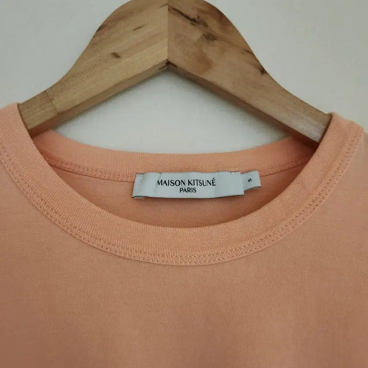 [BUNJANG] Maison Kitsuné Double Fox Short Sleeve T-Shirt Coral / 상태최상(정품)메종키츠네 더블 폭스 반팔 티셔츠 코랄 (S)