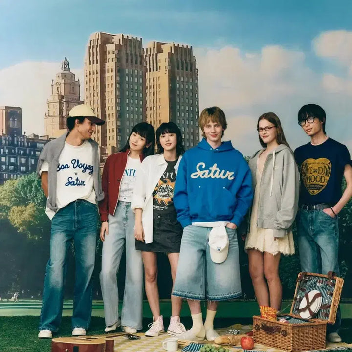 [BUNJANG] Seter Lugo Applique Rivet Hoodie Blue / [L] 세터 루고 아플리케 리벳 후드티 블루