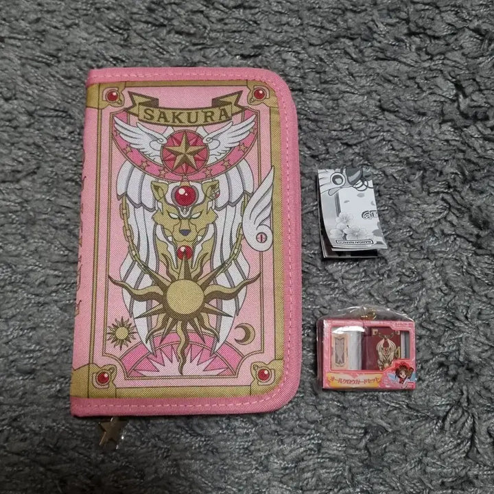 [BUNJANG] Cardcaptor Sakura Ichiban Kuji C Prize Multi Pouch + Gacha Miniature Keyring Bundle Set / 일괄)카드캡터 사쿠라 체리 제일복권 c상 멀티파우치+가챠 미니어처 키링