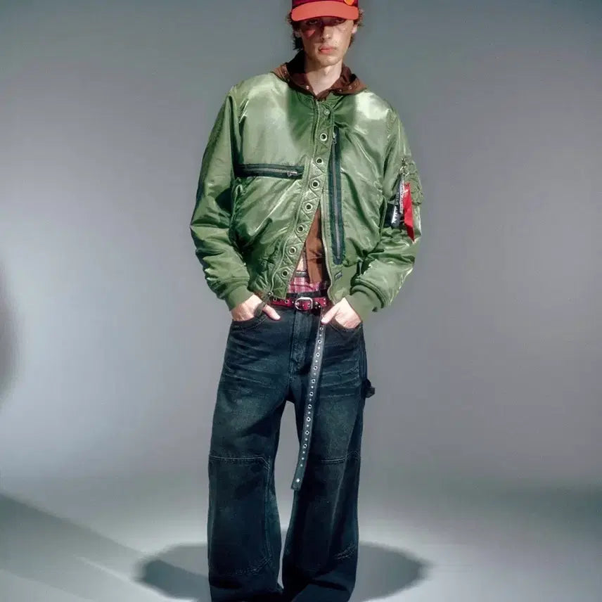 [BUNJANG] Vacant Archive MA-1 Bomber Jacket Khaki XL / 베이컨트 아카이브 항공점퍼 ma1