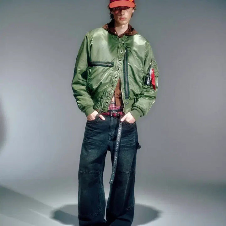 [BUNJANG] Vacant Archive MA-1 Bomber Jacket Khaki XL / 베이컨트 아카이브 항공점퍼 ma1