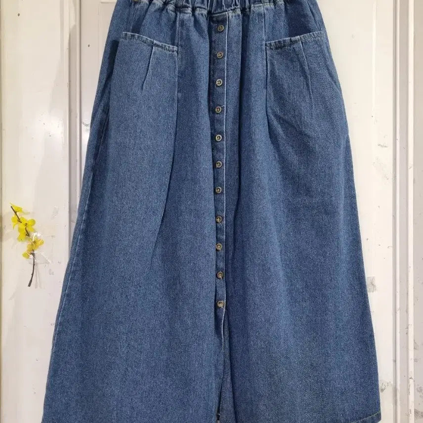 [BUNJANG] Cute Denim Long Skirt / 봄 여름  귀여운 청 롱스커트. 28까지. 깨끗해요