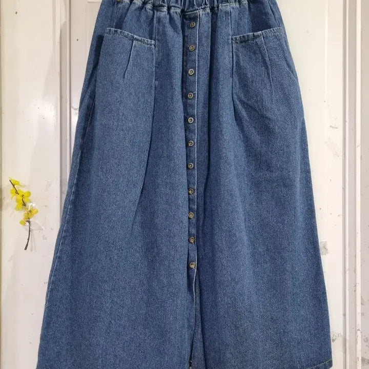 [BUNJANG] Cute Denim Long Skirt / 봄 여름  귀여운 청 롱스커트. 28까지. 깨끗해요