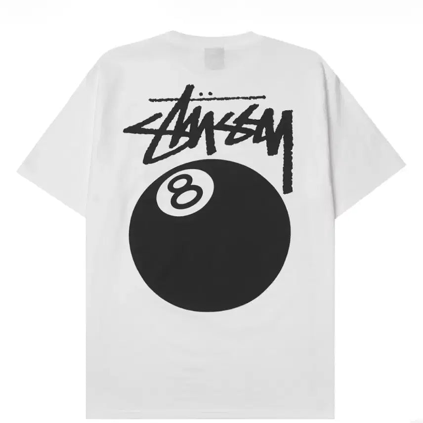 [BUNJANG] Stussy 8 Ball T-Shirt White / 스투시 8볼 티셔츠 화이트 [M,L,XL]