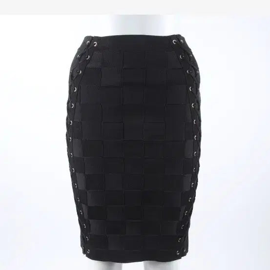 [BUNJANG] Balmain Lace-Up Knit Skirt / 발망 Balmain 레이스업 니트 스커트 정품 (36) 국내텍