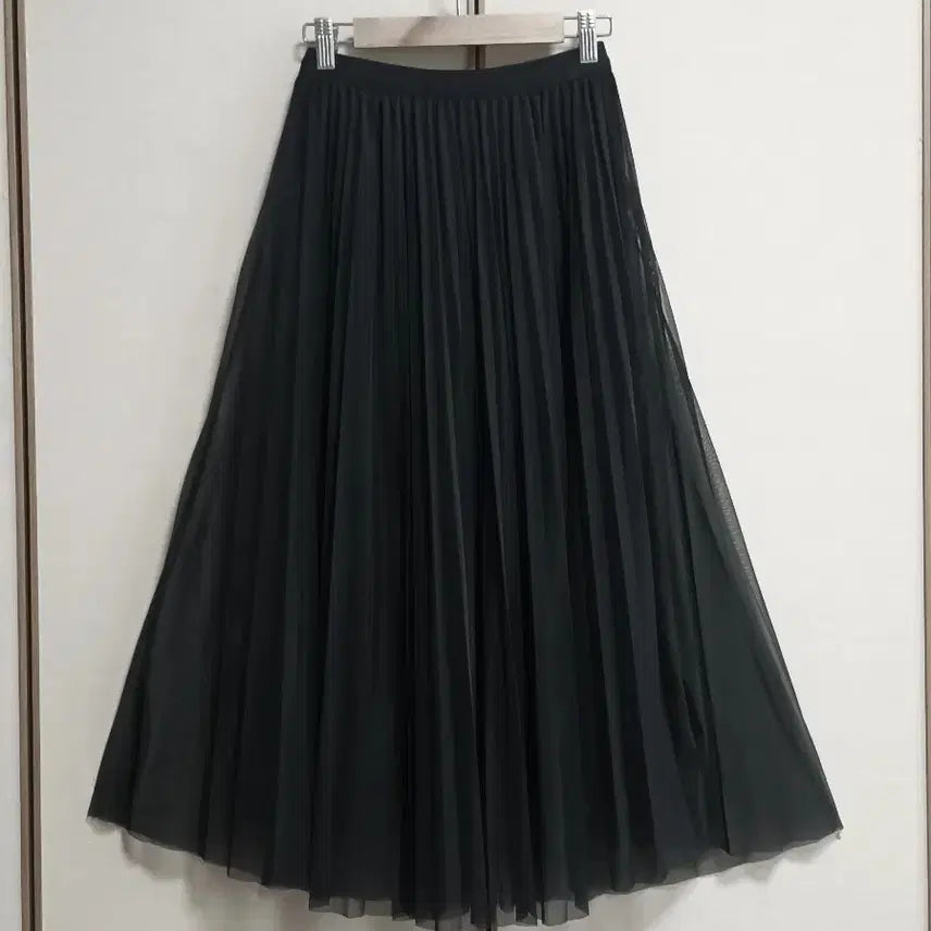 [BUNJANG] Le.nic Double-Layered Pleated Skirt with Belt / Le.nic 벨트 이중지 샤스커트