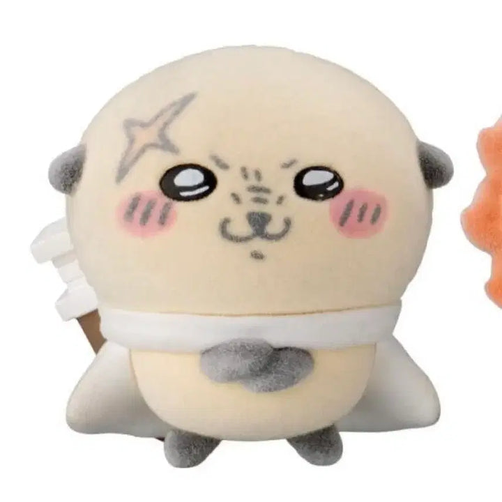 [BUNJANG] Chiikawa Fluffy Doll Figure Series 2 Racco / 치이카와 플로키돌 피규어 2탄 랏코