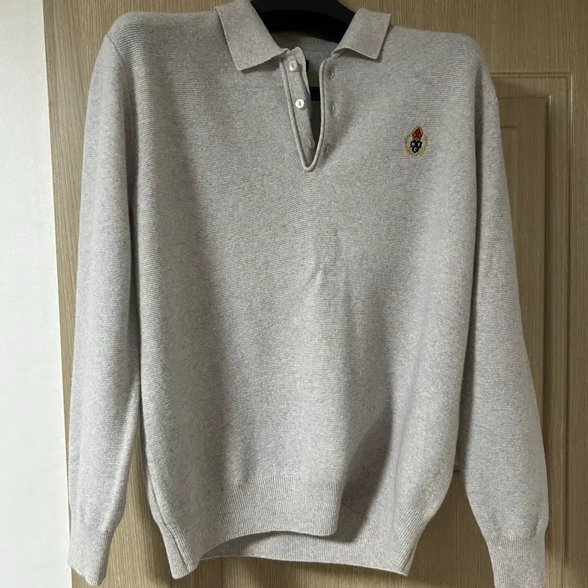 [BUNJANG] Heritagefloss Crest Wool Polo Shirt Knit M Size / 헤리티지플로스 crest 울 폴로 셔츠 니트 M size