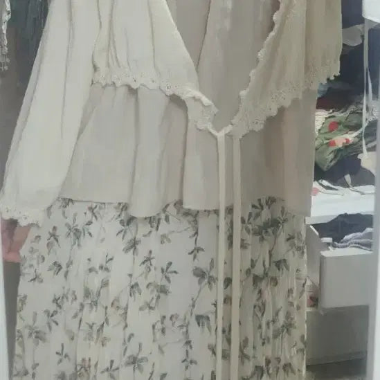 [BUNJANG] Vintage Mori Girl Style Coordi Set (4 Items) / 빈티지st 모리걸 코디 세트(4종)