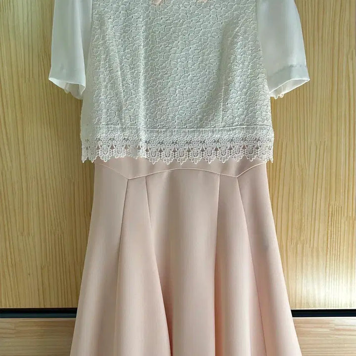 [BUNJANG] SOUP Pink/White Summer Dress Size 55 / (한 번 착용) SOUP 숲 핑크/화이트 여름 원피스 55 사이즈