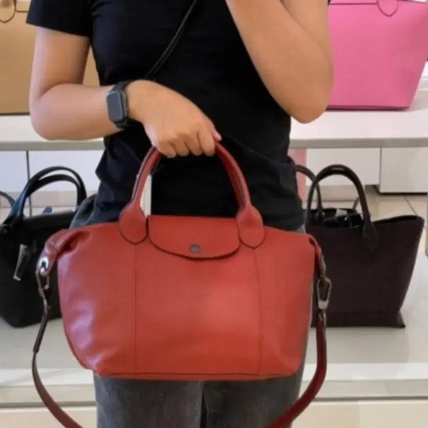 [BUNJANG] Longchamp Leather Tote Bag / 정품 ㅡ롱샴 ㅡ가죽.토트백
