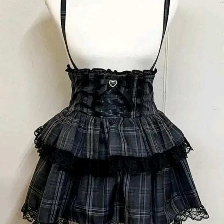 [BUNJANG] MARS High-Waist Lace-Up Volume Skirt (Skort) / 교판) 마즈 MARS 하이웨스트 레이스업 볼륨 스커트 스카판