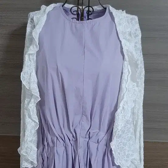 [BUNJANG] Lavender Shirring Dress / 예쁜 라벤더 색상의 셔링 원피스 상태굿