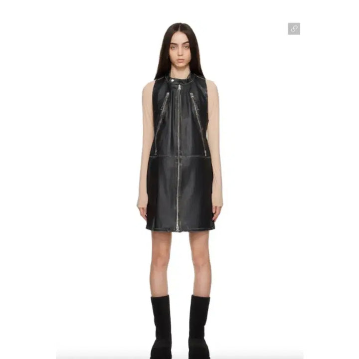 [BUNJANG] MM6 Maison Margiela Halterneck Leather Vest - Size 38 / MM6 메종 마르지엘라 홀터넥 레더 베스트 - 38 size