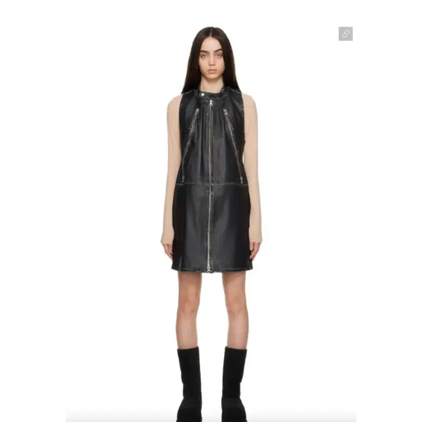 [BUNJANG] MM6 Maison Margiela Halterneck Leather Vest - Size 38 / MM6 메종 마르지엘라 홀터넥 레더 베스트 - 38 size