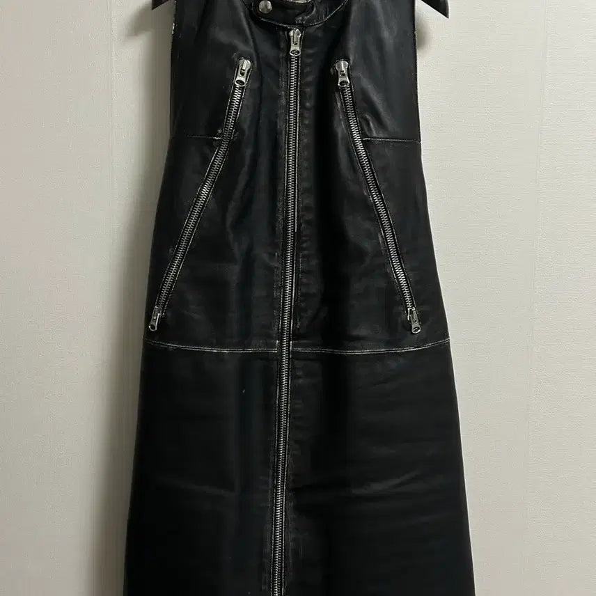 [BUNJANG] MM6 Maison Margiela Halterneck Leather Vest - Size 38 / MM6 메종 마르지엘라 홀터넥 레더 베스트 - 38 size