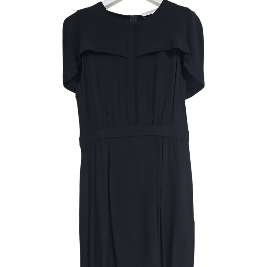 [BUNJANG] Sandro Black Cape Mini Dress Size 2 / 산드로(Sandro) 정품 케이프 미니 원피스 (2사이즈)