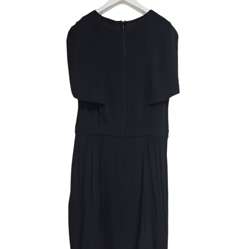 [BUNJANG] Sandro Black Cape Mini Dress Size 2 / 산드로(Sandro) 정품 케이프 미니 원피스 (2사이즈)