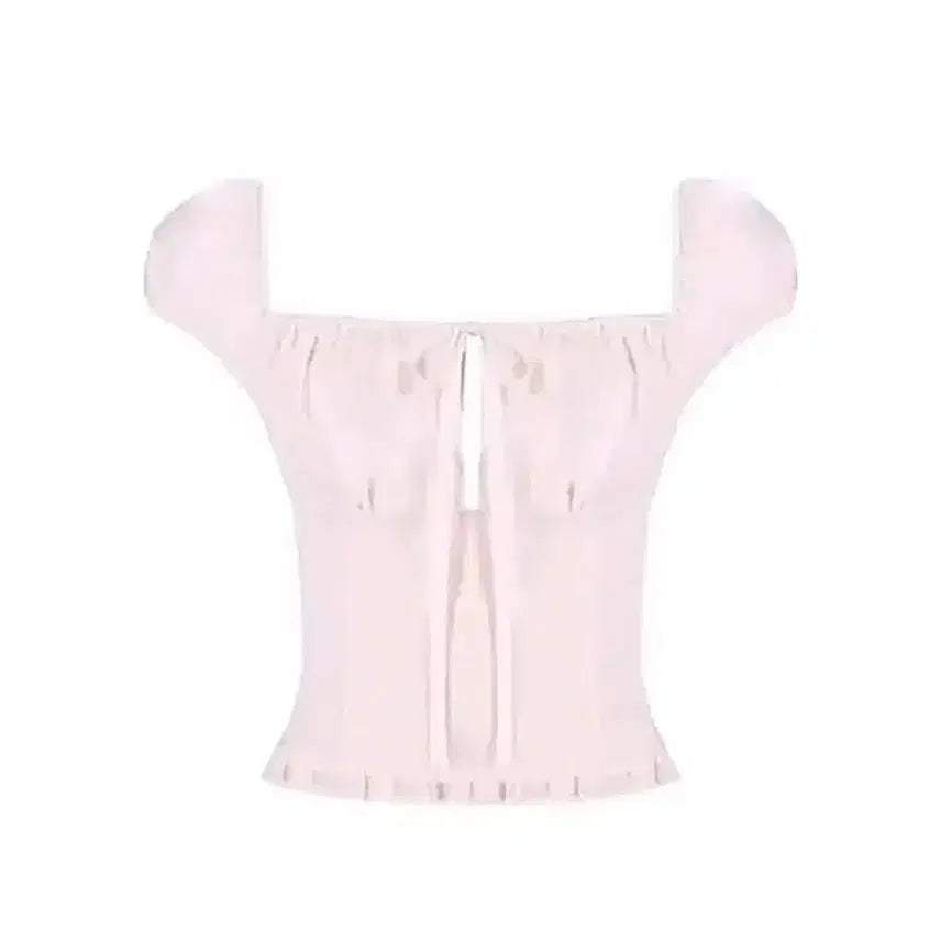 [BUNJANG] COFFWANIE Princess Blouse Short Sleeve / 코프워니 블라우스 프린세스블라우스