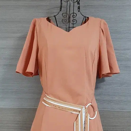 [BUNJANG] MISENSE Orange Flare Dress / 미센스 오렌지색 플레어 원피스 상태굿