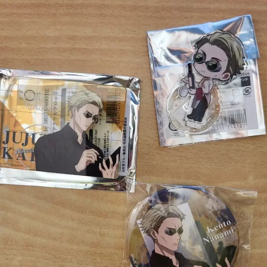 [BUNJANG] Jujutsu Kaisen Nanami Kento Acrylic Stand &amp; Badge Set / 주술회전 나나미 굿즈 아크릴 스탠드 / 뱃지 세트