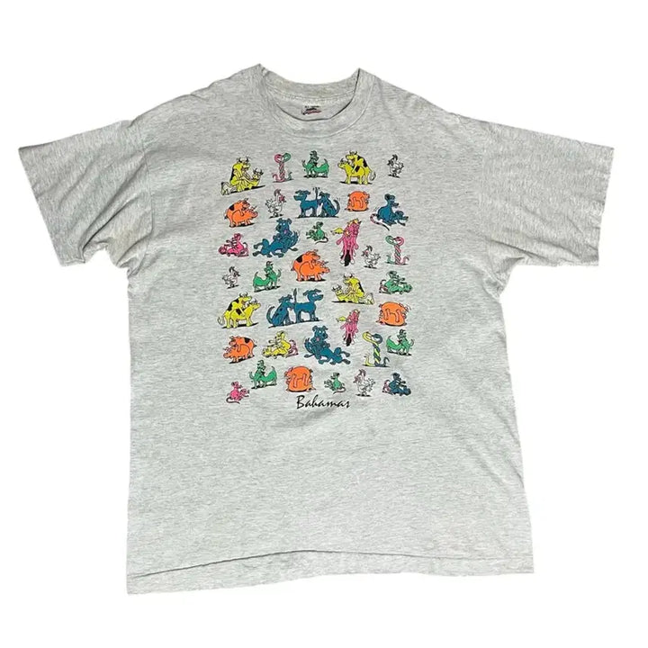 [BUNJANG] Kama Sutra 90s Animal Positions Graphic T-Shirt / 90s 카마수트라 티