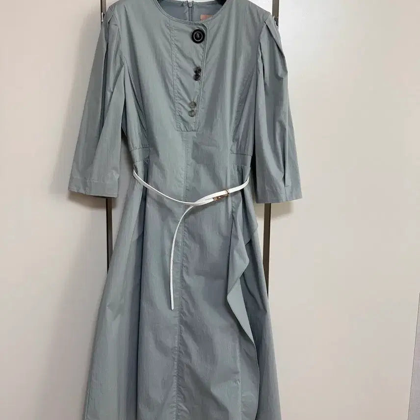 [SOLD OUT] CC콜렉트 하늘색 롱 원피스 + 벨트 세트 66 컨디션좋아요