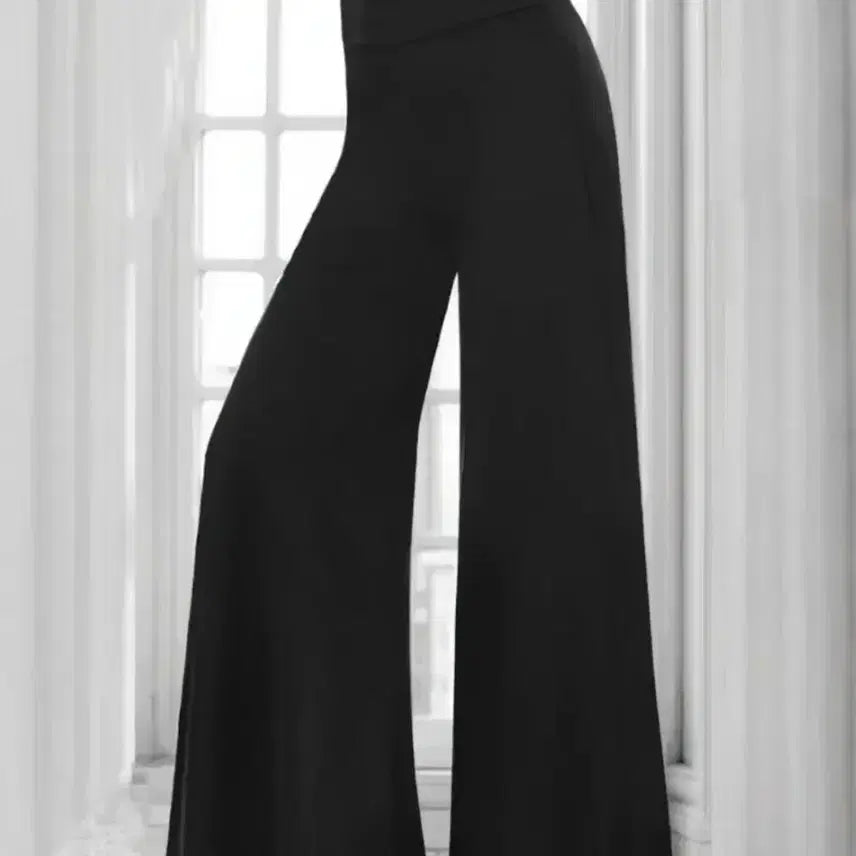 [BUNJANG] Black Wide Leg Pants / 새상품)블랙 와이드 레그 팬츠
