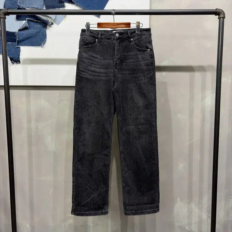 [BUNJANG] General Idea Casual Washing Span Black Jeans / (30인치) 제너럴아이디어 캐주얼 워싱 스판 블랙진 흑청바지
