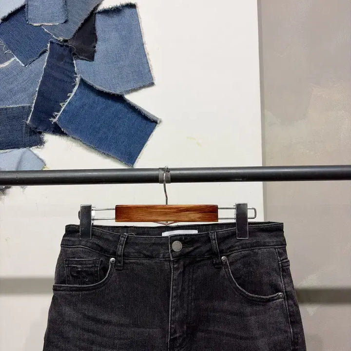 [BUNJANG] General Idea Casual Washing Span Black Jeans / (30인치) 제너럴아이디어 캐주얼 워싱 스판 블랙진 흑청바지