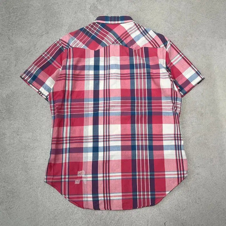 [BUNJANG] Polo by Ralph Lauren Western Check Half Shirt / 폴로 랄프로렌 웨스턴 체크 하프셔츠 s10952