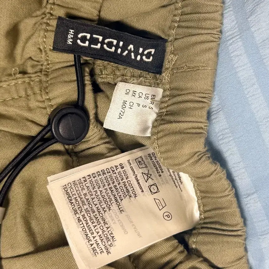 [BUNJANG] H&amp;M Cargo Pants Khaki Size S / H&amp;M 카고 팬츠 / 카키 / S / 허리조절 가능