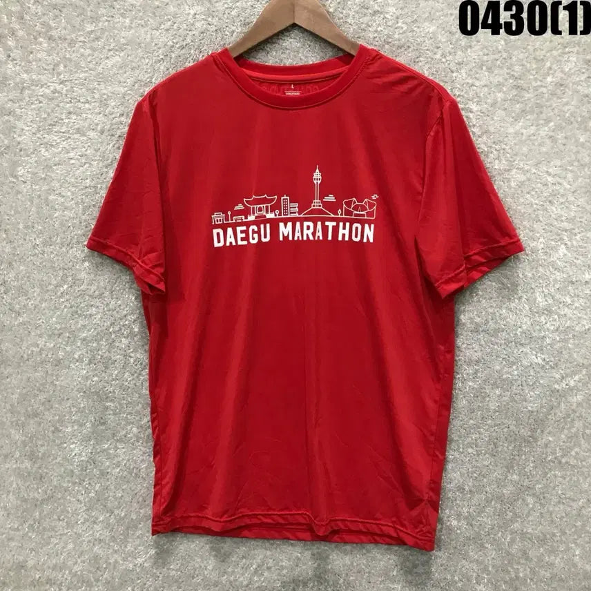 [BUNJANG] GOALSTUDIO Daegu Marathon Short Sleeve T-Shirt Red L / GOALSTUDIO 대구 마라톤 반팔 티셔츠 레드 L