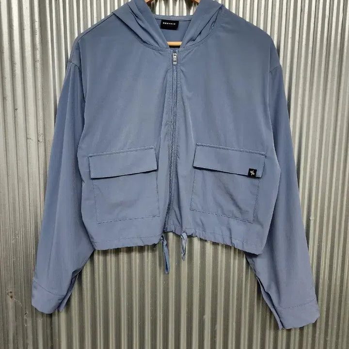 [BUNJANG] XEXYMIX Cropped Hooded Zip-Up Jacket Steel Blue Nylon / [L] 젝시믹스 XEXYMIX 크롭 후드 집업 재킷 스틸블루 나일론 20