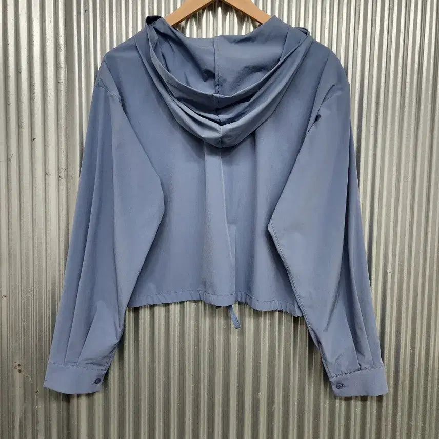 [BUNJANG] XEXYMIX Cropped Hooded Zip-Up Jacket Steel Blue Nylon / [L] 젝시믹스 XEXYMIX 크롭 후드 집업 재킷 스틸블루 나일론 20